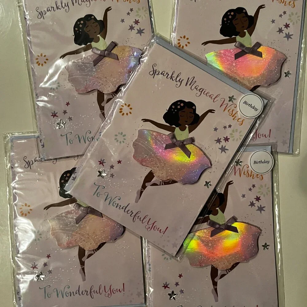 Birthday Cards for Kids -‎ Ballerina (Lots of 5 / NEW)